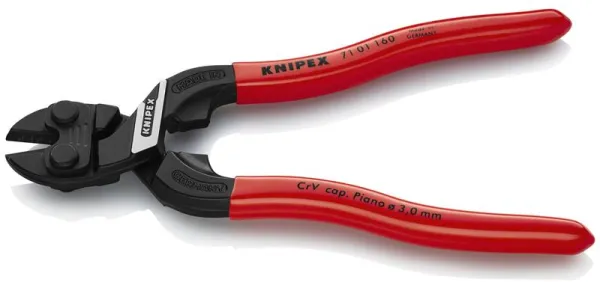 Knipex KNIPEX CoBolt® S Kompakte Bolzenschneider, schwarz brüniert, kunststoffbeschichtet, 160 mm