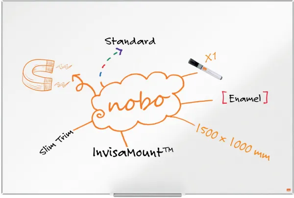 Nobo Impression Pro emaillierte Whiteboard 150x100cm weiß